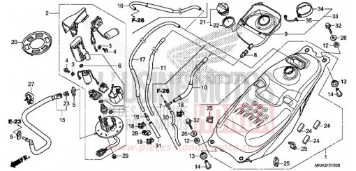 RESERVOIR A CARBURANT/POMPE A CARBURANT NC750SAH de 2017